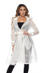 Belted Sheer Mesh Midi Trench Coat - White